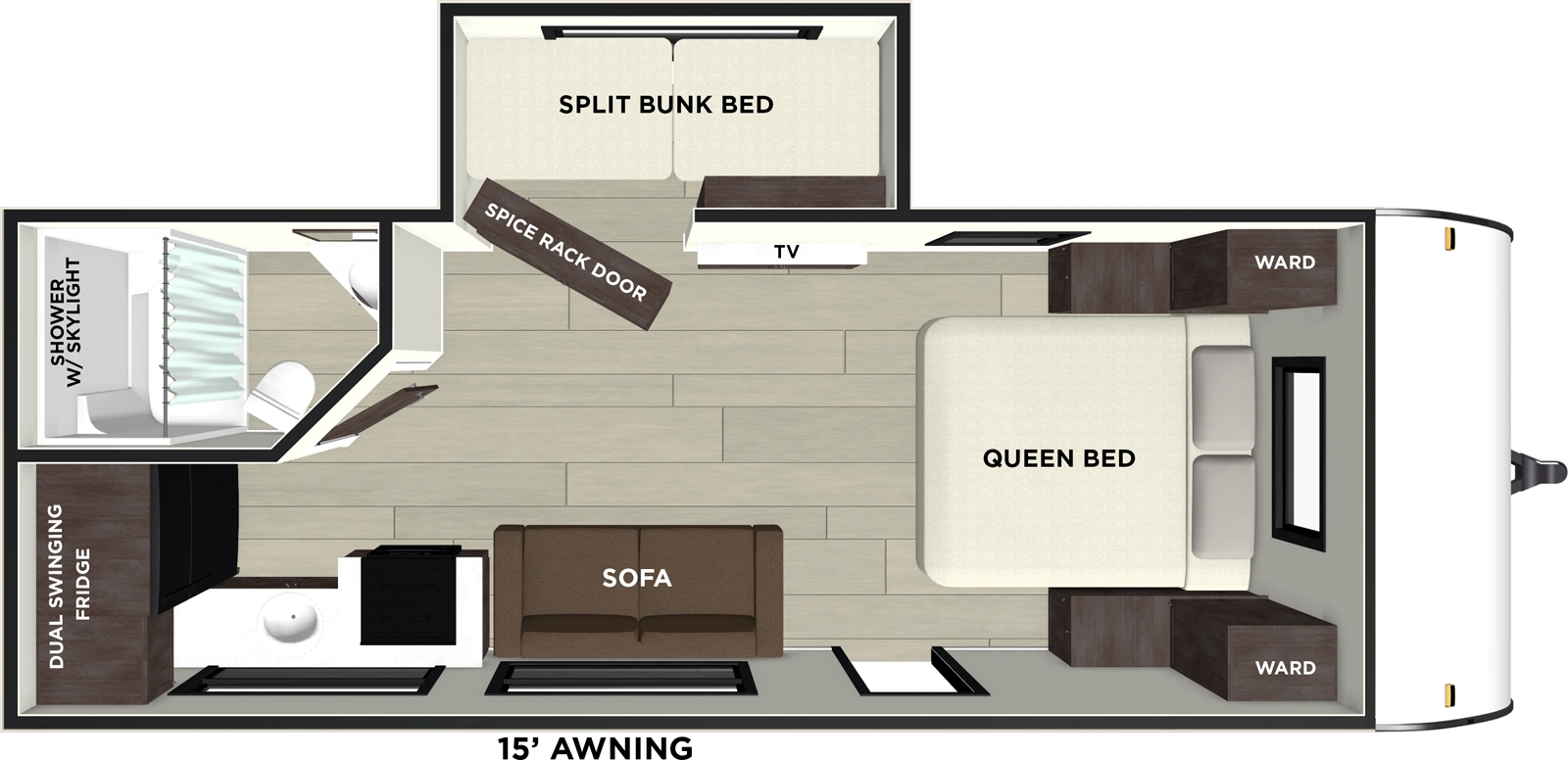 Wildwood Fsx 162RBS Floorplan
